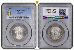 1902 2 Fr Gad-532 F-266 MS64