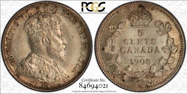 1908 5C Small 8 MS64