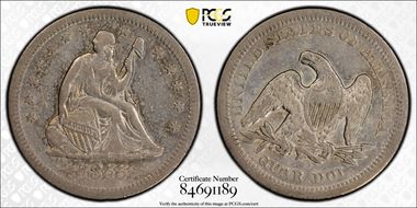 1855-O 25C VF30