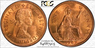 1967 1D S-4157 MS64RD