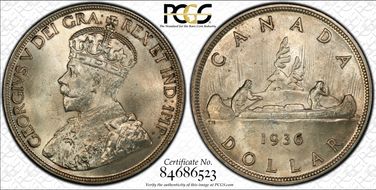 1936 S$1 MS64