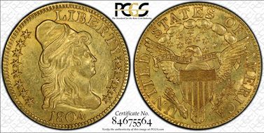1804 $5 Small 8 MS62