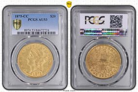 1875-CC $20 AU53
