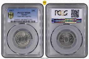 1917 25C Gad-380 F-171 Cu-Ni MS68