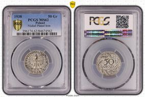 1938(w) 50 Gr KM-38 Nickel Plated Iron MS62