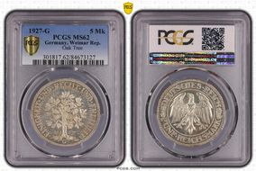 1927-G 5 Mk Oak Tree J-331 MS62