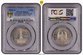 1934-A 5 Mk Potsdam w/Date J-356 MS62
