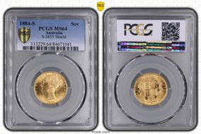 1884-S Sov S-3855B Shield MS64