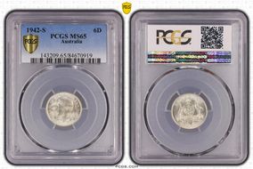 1942-S 6D MS65
