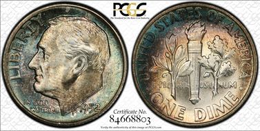 1952 10C MS66