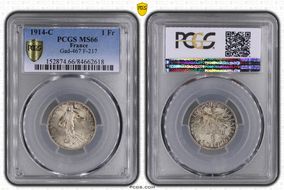 1914-C 1 Fr Gad-467 F-217 MS66