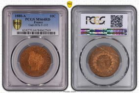 1880-A 10C Gad-265a F-135 MS64RD