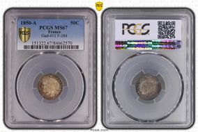 1850-A 50C Gad-411 F-184 MS67