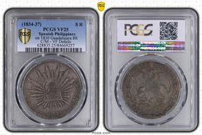 (1834-37) 8 R on 1830 Guadalajara 8R VF25