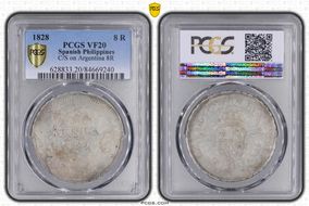 1828 8 R C/S on Argentina 8R VF20