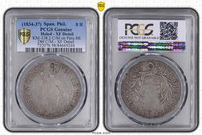 (1834-37) 8 R KM-138.2 C/M on Peru 8R N1