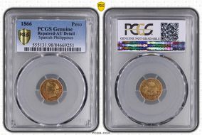 1866 Peso KM-142  Au N1