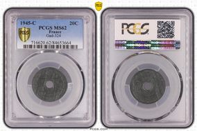 1945-C 20C Gad-324 F-155 MS62