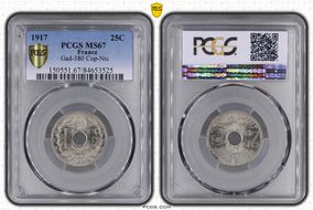 1917 25C Gad-380 F-171 Cu-Ni MS67