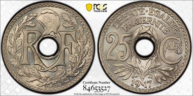 1917 25C Gad-380 F-171 Cu-Ni MS67