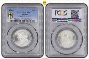 1909 2 Mk Leipzig U. J-138 MS66