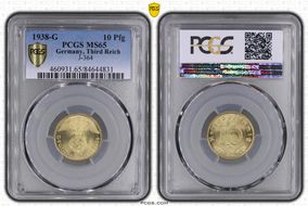 1938-G 10 Pfg J-364 MS65
