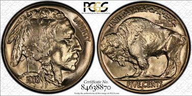 1938-D/S 5C Overmintmark FS-513 MS66