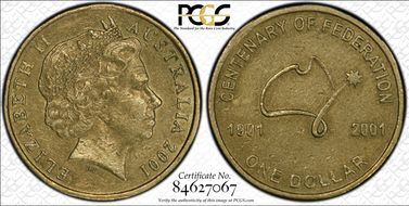 2001 $1 Centenary of Federation XF40
