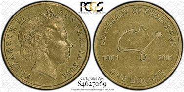 2001 $1 Centenary of Federation XF45