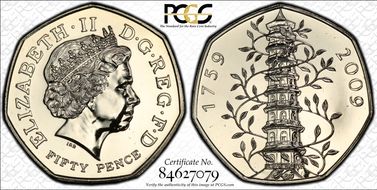 2009 50p S-H19 Kew Gardens MS65