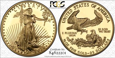1990-P $25 Gold Eagle PR69DCAM