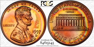 1997-D 1C MS66RD