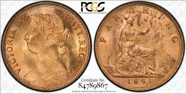 1891 1/4D S-3958 MS66+ RD