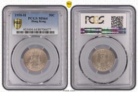 1958-H 50C KM-30.1 MS64