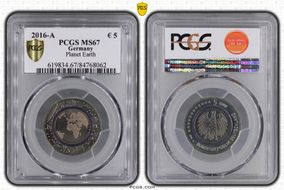 2016-A € 5 Planet Earth MS67