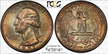 1957 25C Type B Reverse, FS-901 MS66