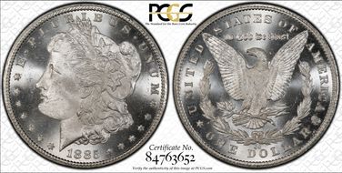 1885-CC $1 MS65+