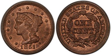 1851/81 1C MS65RB
