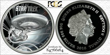 2016-P $8 Star Trek-Enterprise High Relief PR69DCAM