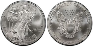 2000 $1 Silver Eagle MS69