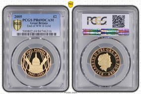 2005 £2 S-K19 End of WW II Au PR69DCAM