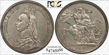 1887 Crown S-3921 AU58
