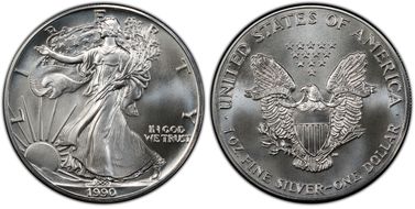1990 $1 Silver Eagle MS69