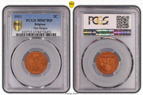 1911 2C KM-64 DES BELGES MS67RD