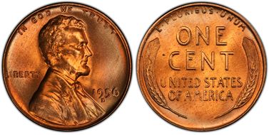 1956-D 1C MS67+ RD