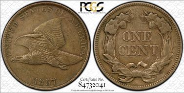 1857 1C Flying Eagle XF40