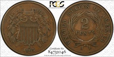 1865 2C Plain 5 XF40BN