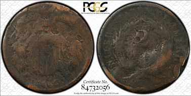 1864 2C Large Motto N1BN