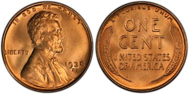 1938-S 1C MS67+ RD