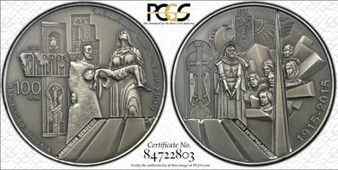 2015 100 Dr Armenian Genocide Antique Finish MS69
